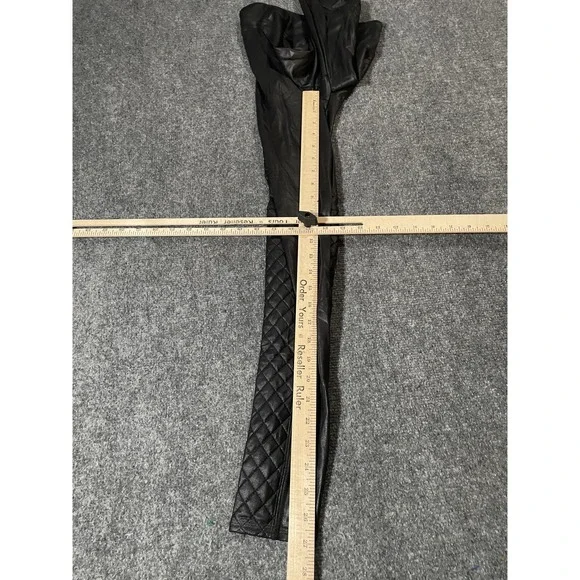 Spanx Leggings Womens XS Black Faux Leather Moto Quilted High Rise Shaping - Picture 9 of 11